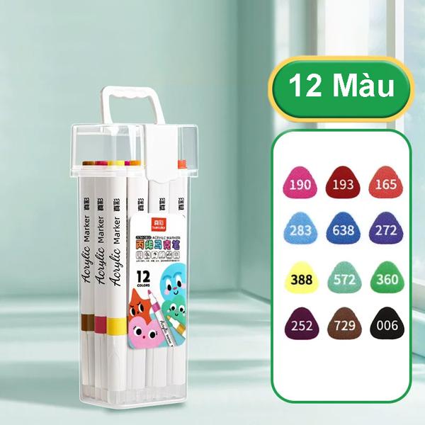 Hộp 12 Bút Lông Màu Acrylic Marker - Truecolor ZCM-0816-12