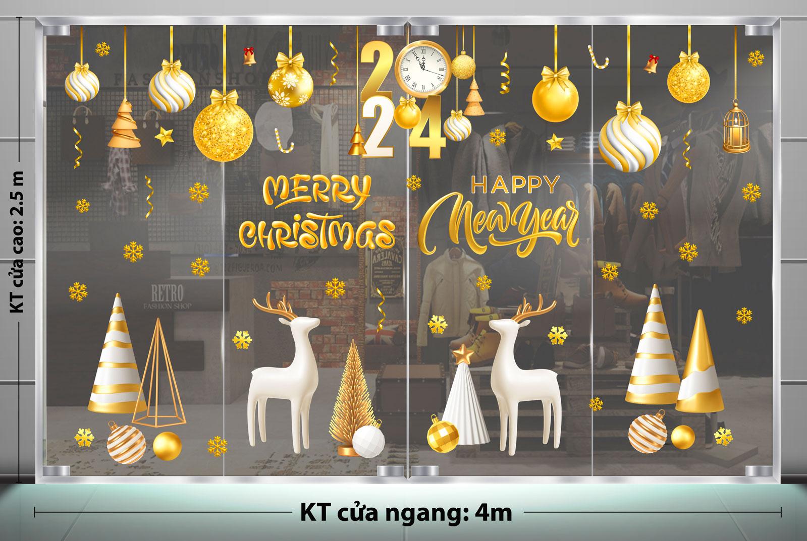 Decal trang trí NOEL 2024 combo số 134