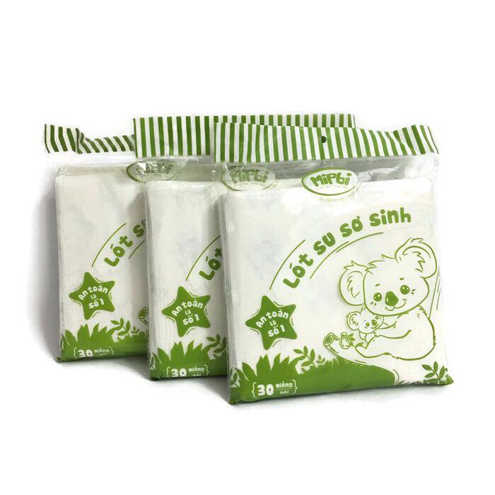 Combo 3 Gói Lót su sơ sinh Mipbi cho bé