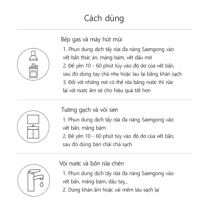 Chai Xịt Tẩy Rửa Đa Năng Saengong 400ml