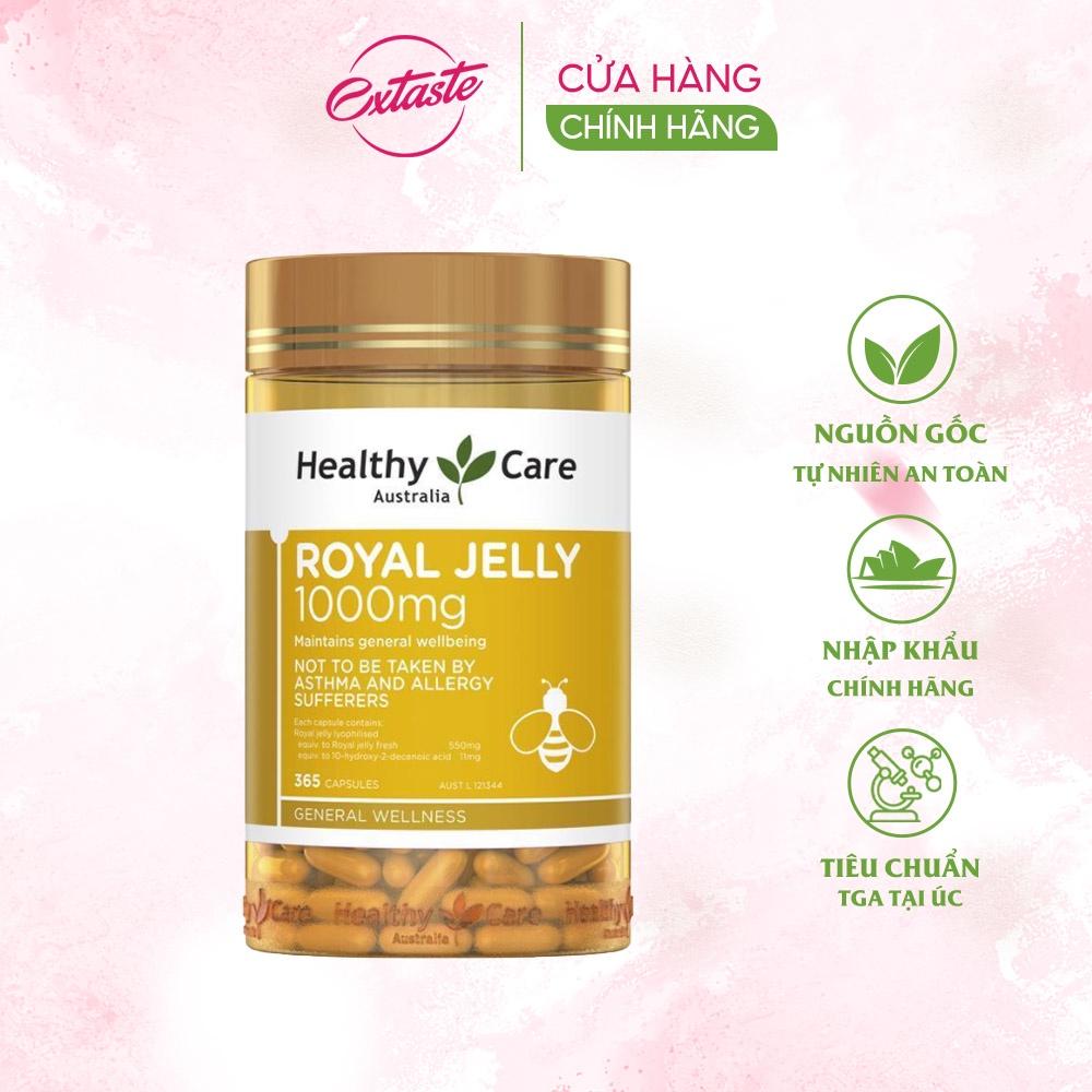 Sữa ong chúa Healthy Care Royal Jelly 1000mg 365 viên chống lão hóa tăng hormone nữ