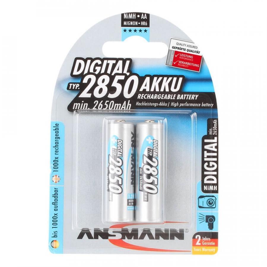 Pin Sạc AA 2850 BL 2 ANSMANN Vỉ 2 viên - Hàng Nhập Khẩu