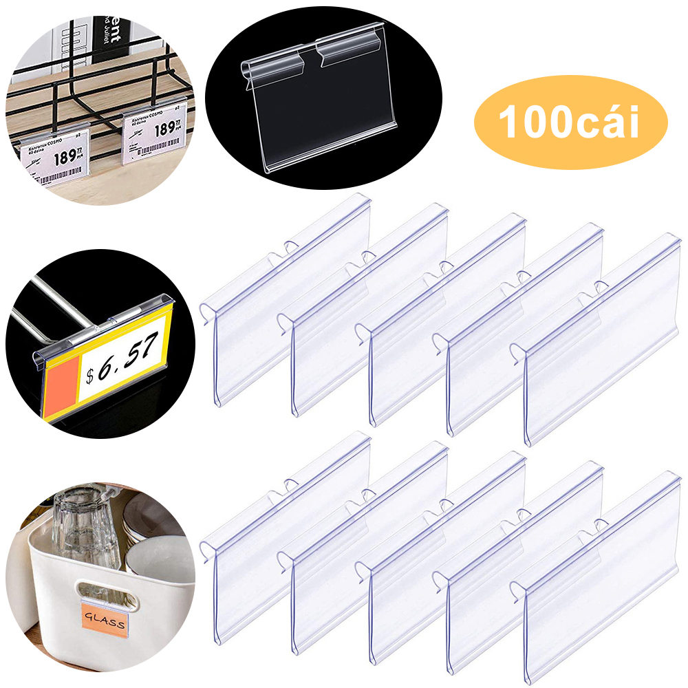 50/100cái Nẹp bảng siêu thị, Nẹp bảng giá dùng trong siêu thị, nẹp nhựa gài giá, nẹp nhựa siêu thị, nẹp cửa ô t