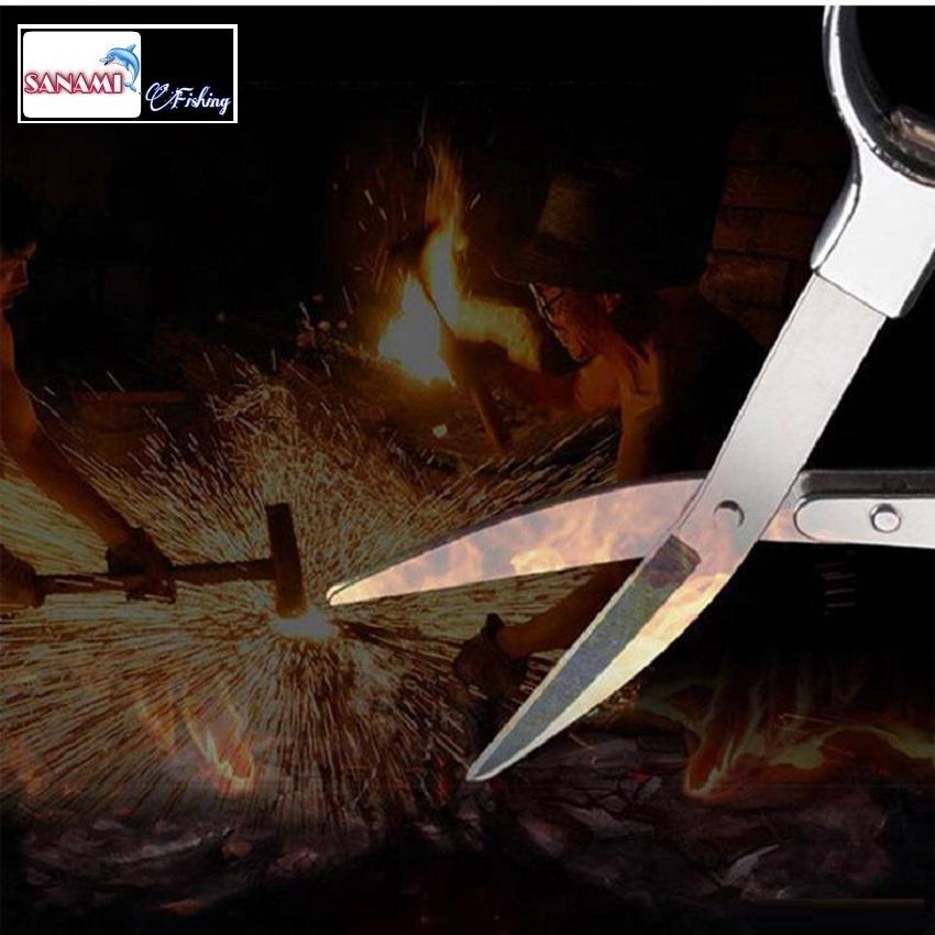 Kéo Cắt Dây Câu Cá Hình Số 8 SPK-44 Sanami Fishing Store Gấp Gọn Tiện Lợi Bằng Thép Không Gỉ