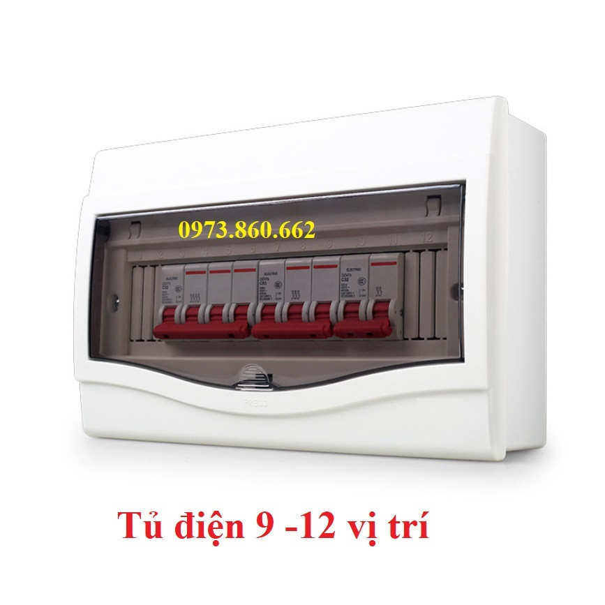 Tủ điện âm tường gài át 2-4 way, 5-8 way, 9-12 way