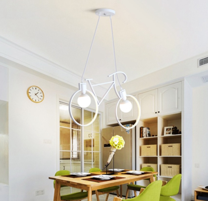Đèn Thả Trần Khung Sắt Xe Đạp - Decor Trang Trí Căn Phòng - Chưa Gồm Bóng