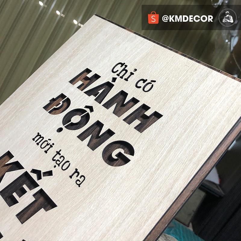 Mẫu tranh "chỉ có hành động mới tạo ra kết quả" - Tranh tạo động lực treo tường trang trí văn phòng
