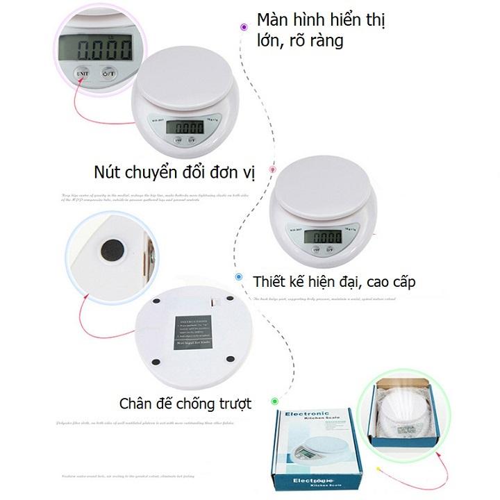 Cân Tiểu Ly Điện Tử Nhà Bếp Mini 5kg 1g WH B05 - Cân Điện Tử Nhà Bếp Dùng Làm Bánh Độ Chính Xác Cao