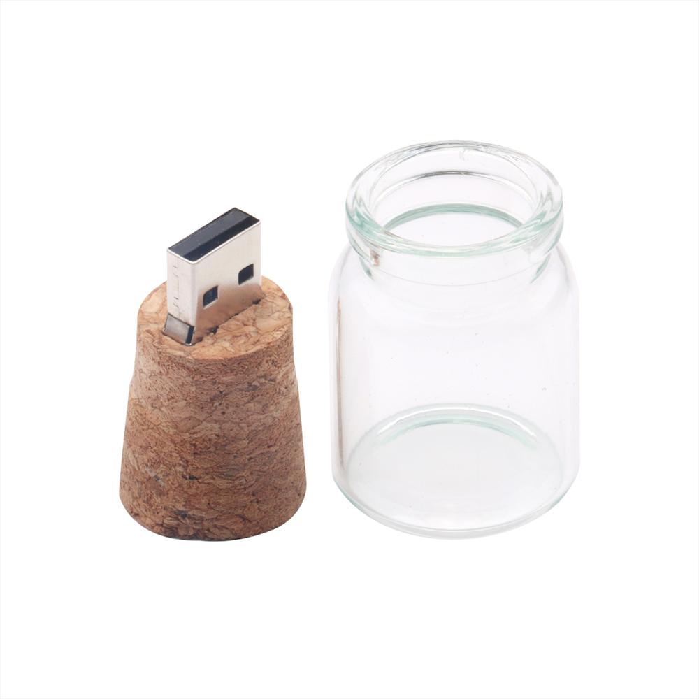 USB hình chai lọ Ổ USB Flash Ổ cắm Gỗ Flash Memory Stick U Disk cho PC