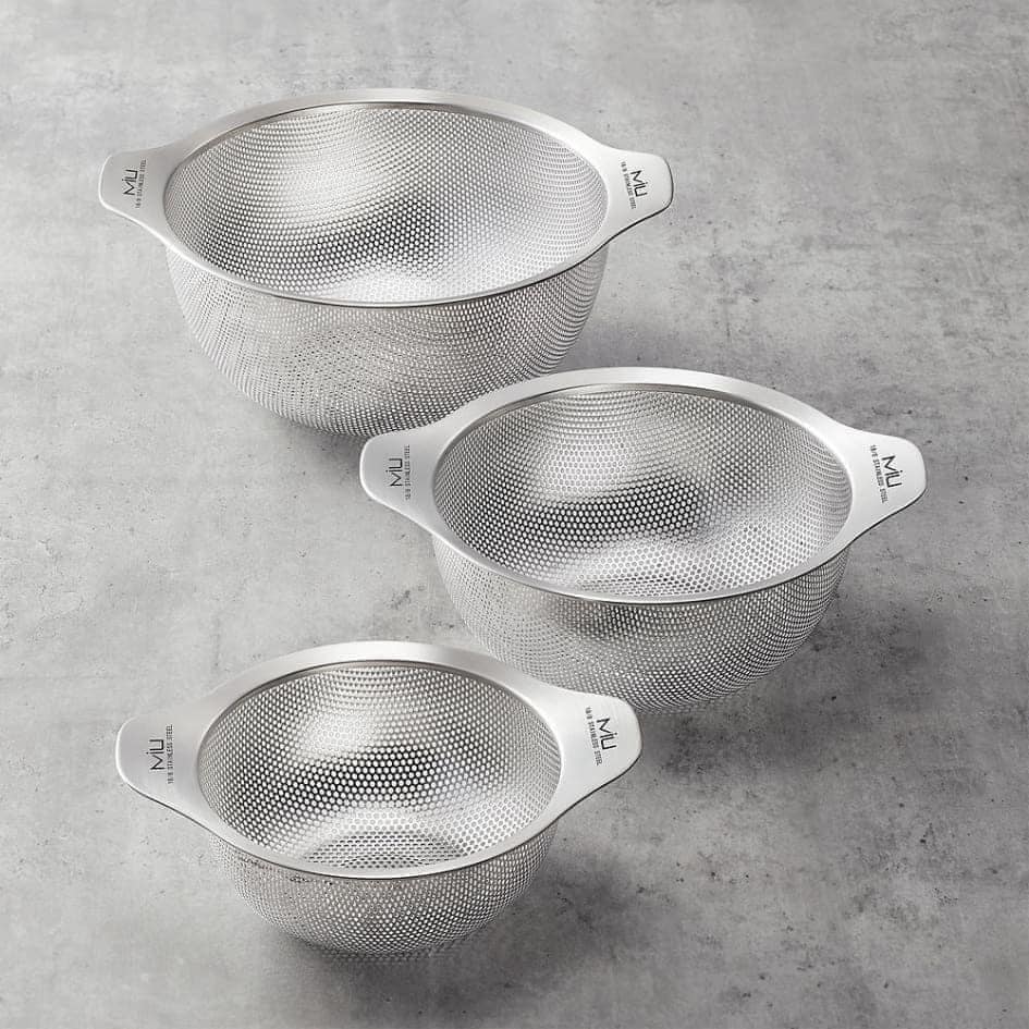 Set 3 rổ Zwilling Miu cao cấp chất liệu siêu xịn, inox công nghệ mới chống bám vân tay (size 16 20 24cm)