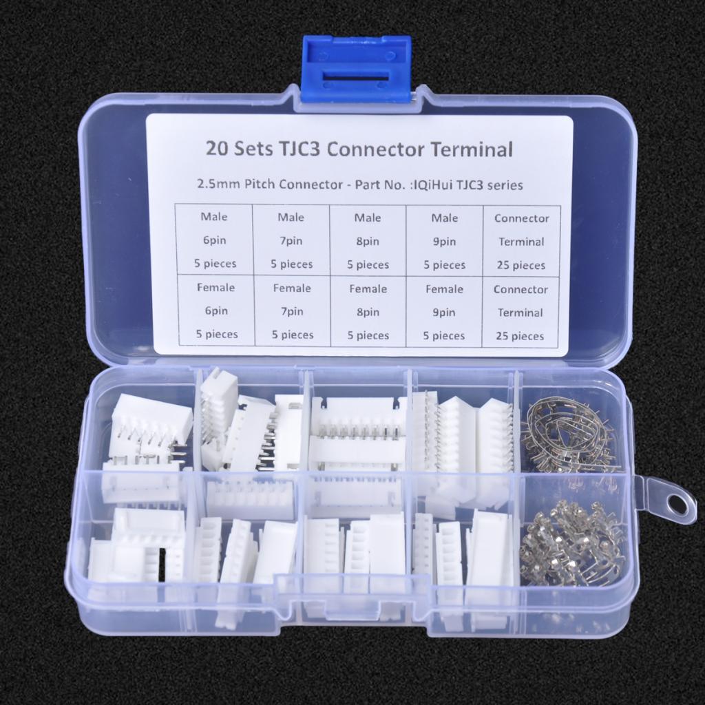 50 Cái TJC3 2.5mm 6P 7P 8P 9Pin Đầu + Nhà Ga + Nhà Ở Cổng Kết Nối Bộ Dụng Cụ