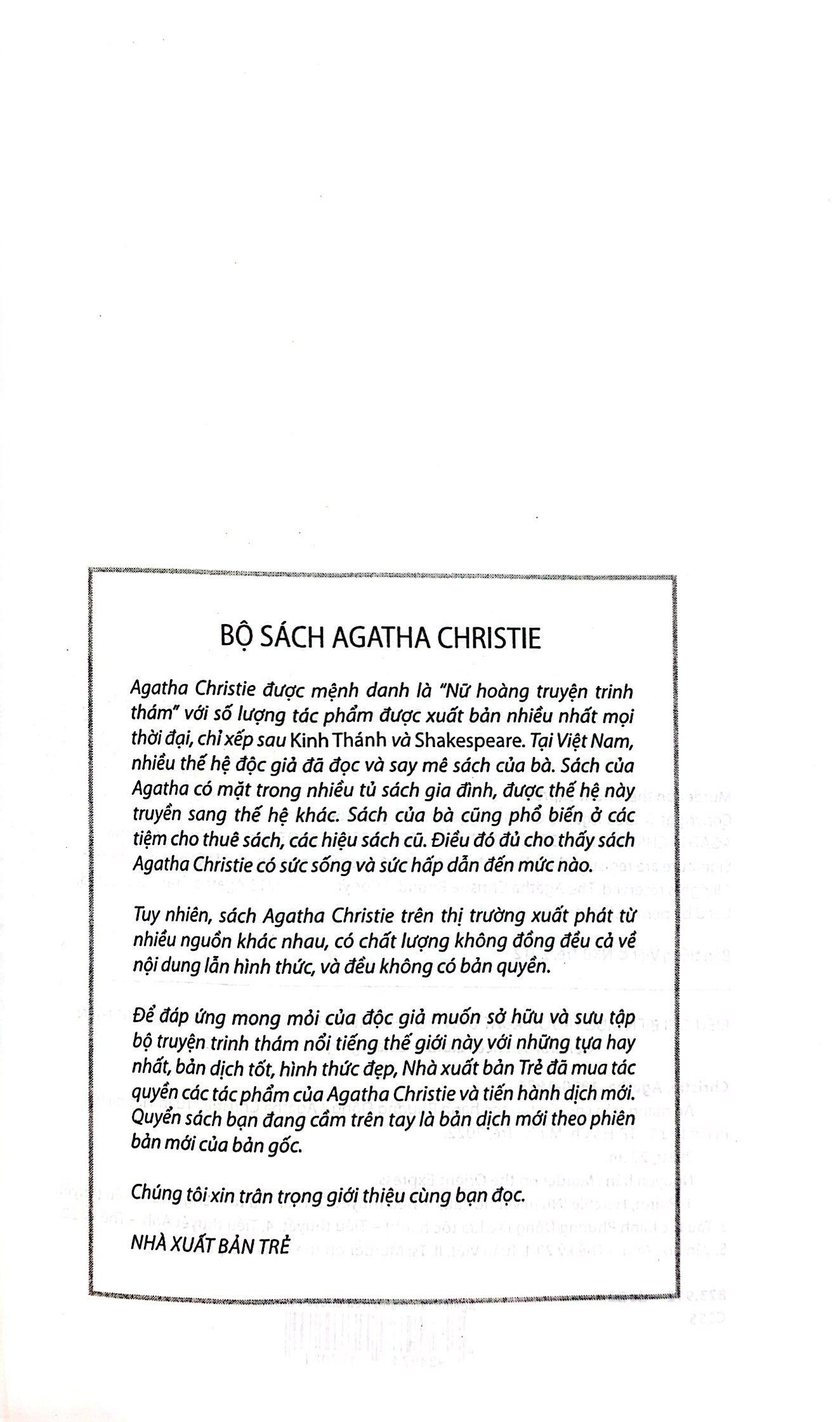 Án Mạng Trên Chuyến Tàu Tốc Hành Phương Đông (Tái Bản 2022)