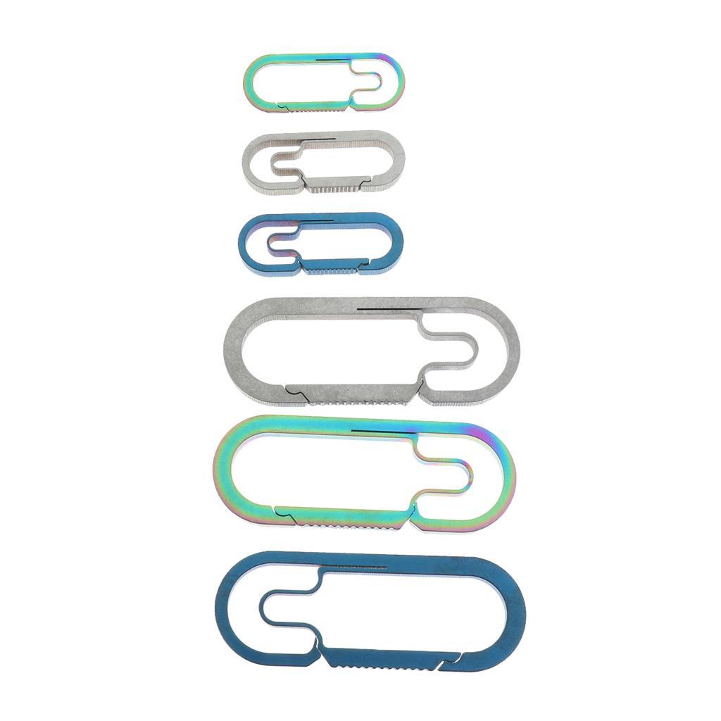 Outdoor Titanium Alloy Buckle Carabiner Keychain Key Ring Hook