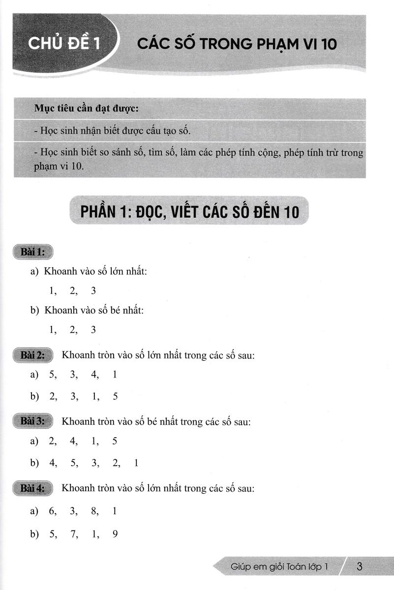 Giúp Em Giỏi Toán Lớp 1 (Biên Soạn Theo Chương Trình Giáo Dục Phổ Thông Mới)
