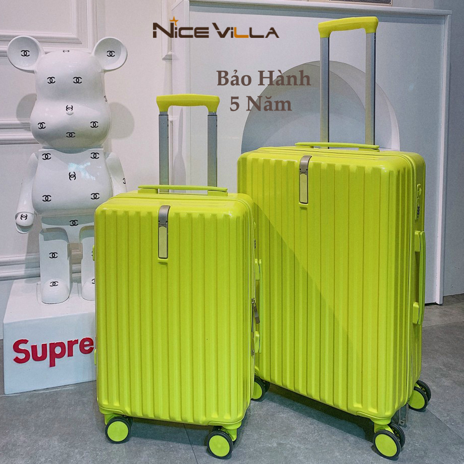 Vali Thời Trang Nhựa Dẻo Pp Nicevilla Size 20Inch &Amp; 24Inch - Màu Vàng Yellow - 24 Inch
