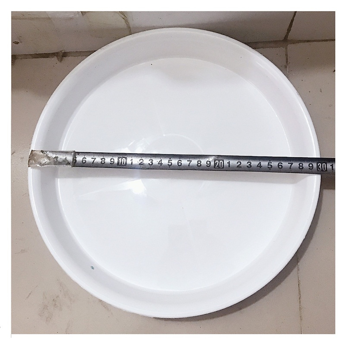 10 Khay Đĩa Nhựa Lót Đế Chậu D300 - Màu Trắng