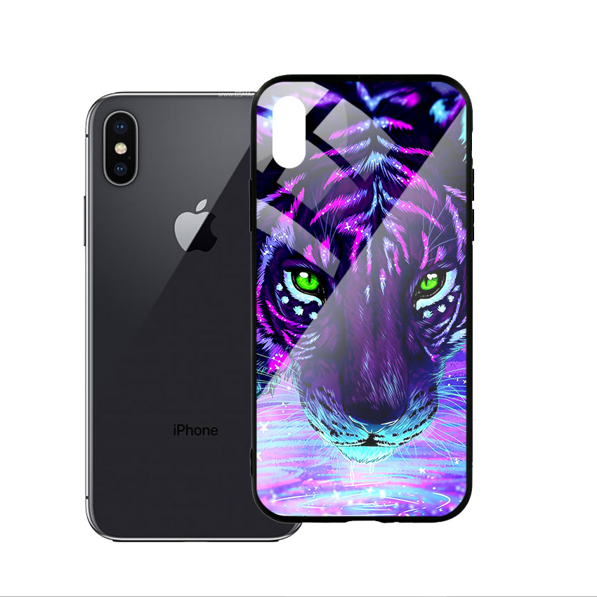 Ốp Lưng Kính Cường Lực cho điện thoại Iphone X / Xs - Tiger
