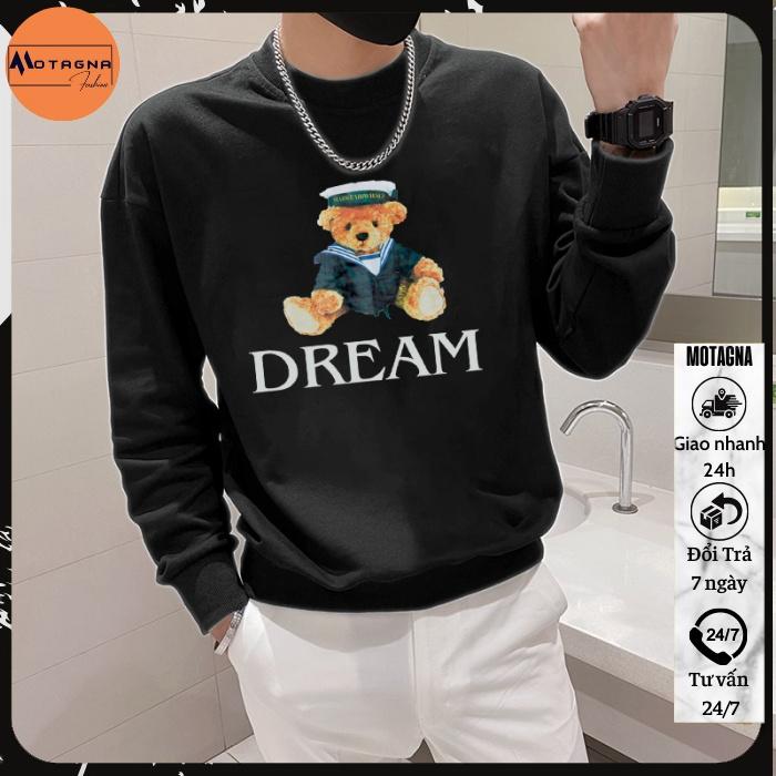 Áo thu đông dài tay, Áo sweater chất đẹp kiểu dáng Hàn Quốc in DREAM mã NZ610