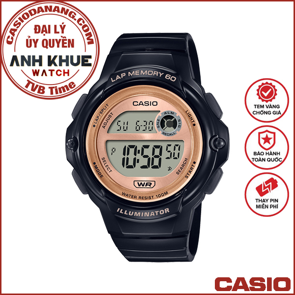 Đồng hồ nữ dây nhựa Casio Standard chính hãng Anh Khuê LWS-1200H-1AVDF (40mm)