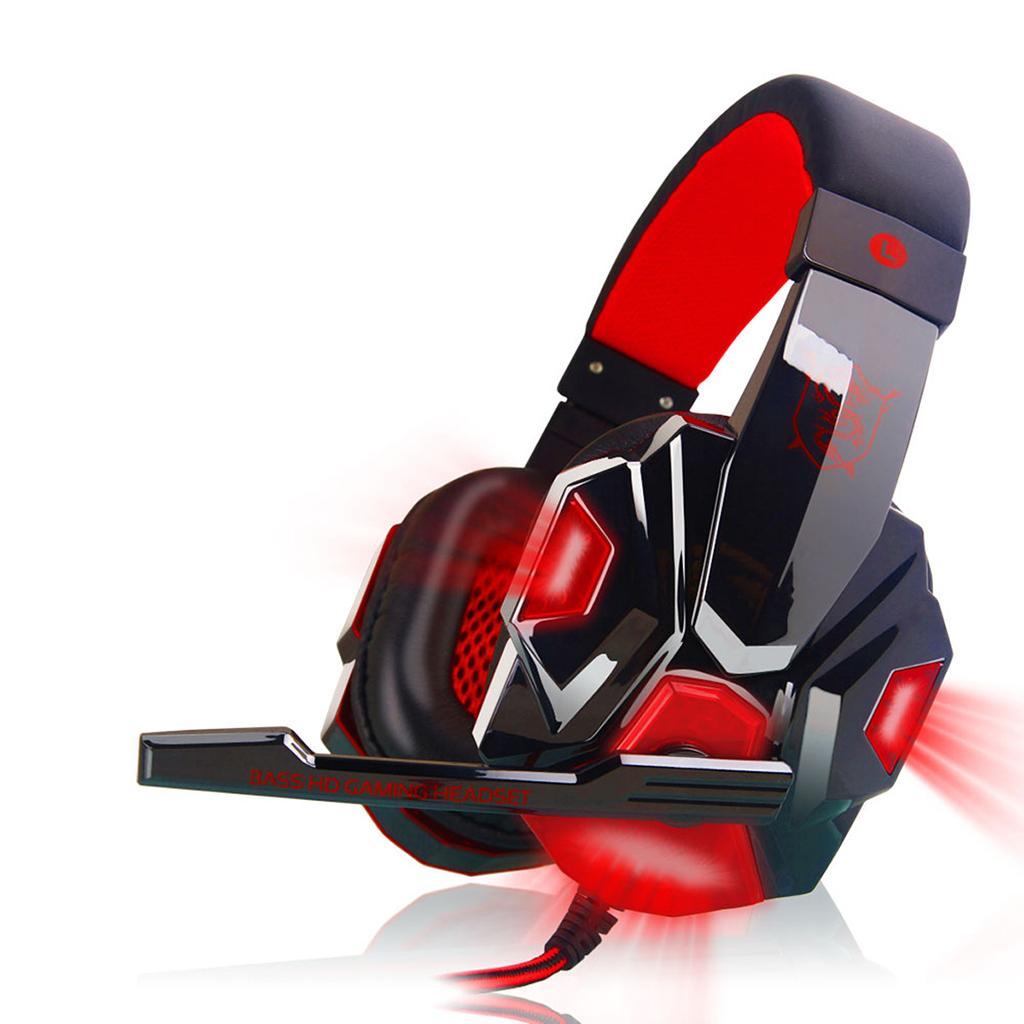 2x Stereo Gaming Headset Over Ear Headphones W/ Mic LED Light Bass Surround