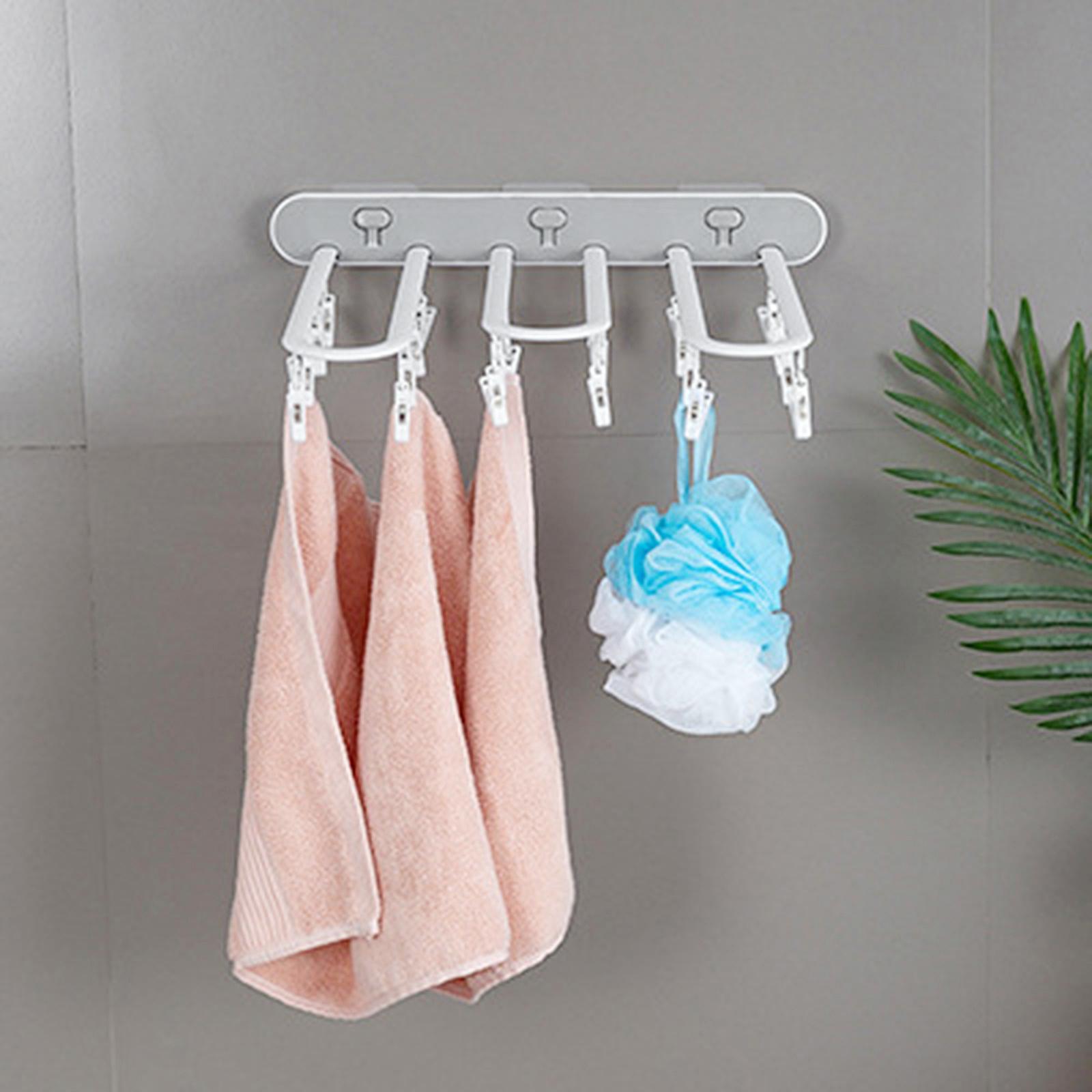 Underwear Hanger Closet Organiser Sock Clip for Baby Clothes Ties Free Drill