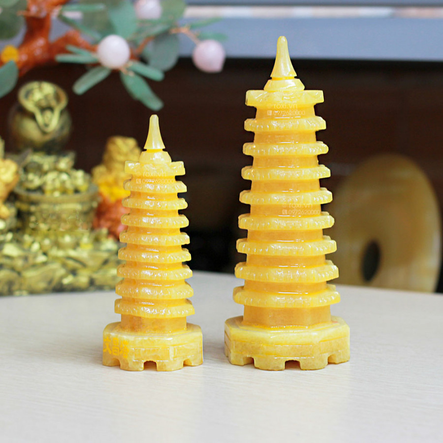 Tháp Văn Xương Đá Hoàng Long Kim Tiền Jewelry - Công Danh Như Ý - Trí Tuệ Sáng Suốt