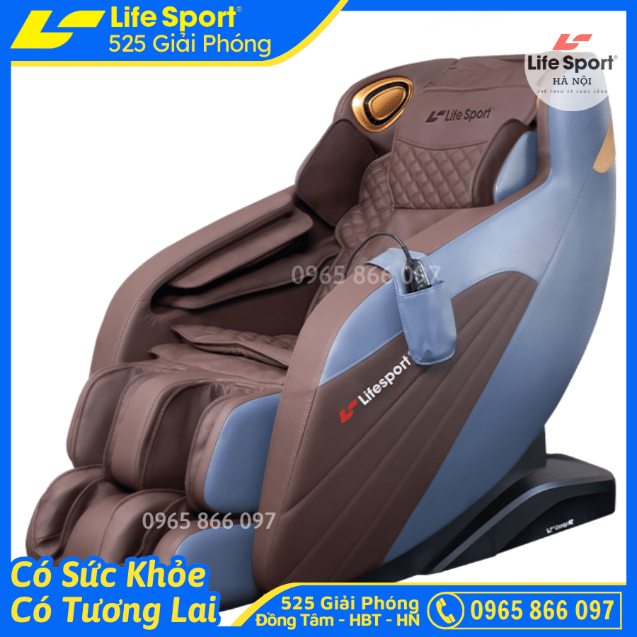 [ Sale 50% ] Ghế Massage Toàn Thân LifeSport LS-2900 con lăn 5D di chuyển Đa Năng bằng Silicon đạt chuẩn ISO massage sâu tại các vùng chuyên biệt, Bấm Huyệt, Nhiệt Hồng Ngoại, Điều Khiển Giọng Nói, Dò Tìm Huyệt Đạo