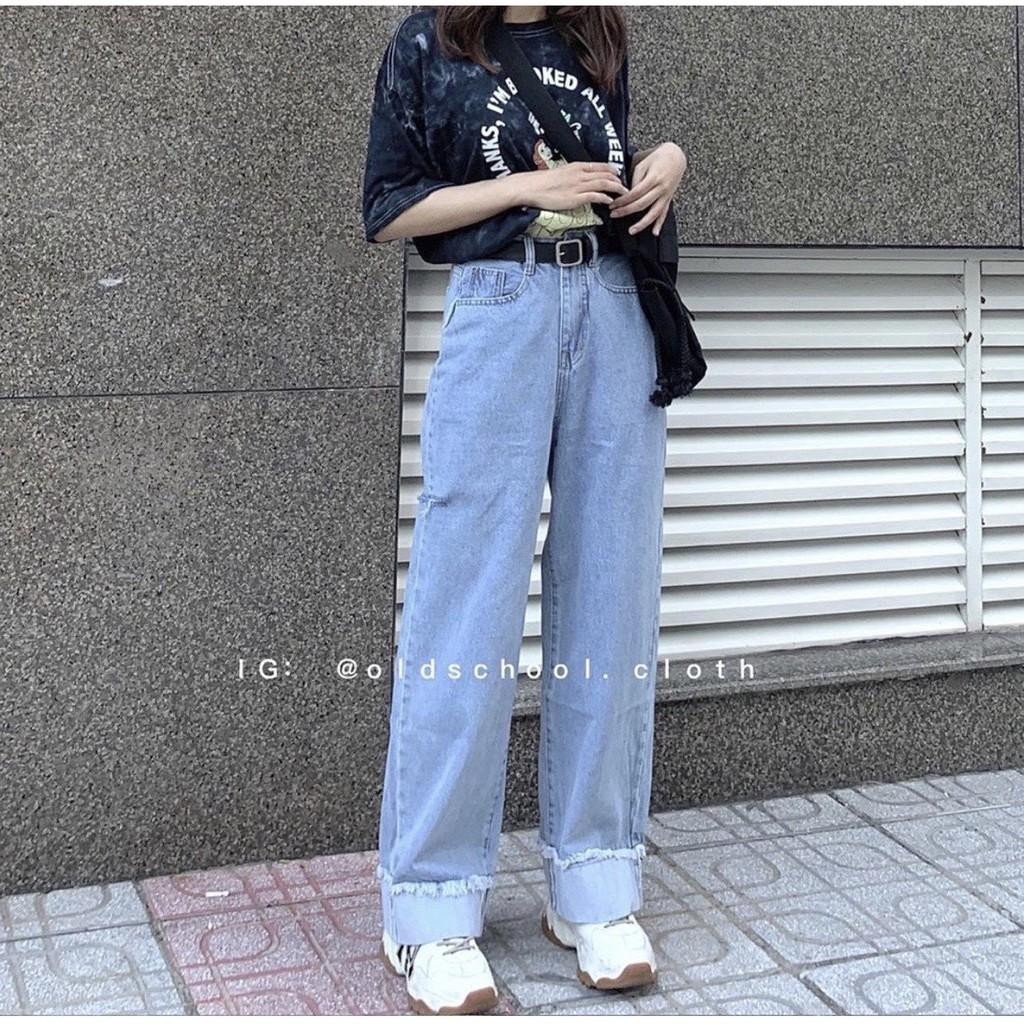Quần Jeans ống suông dài không dãi Hot 2021