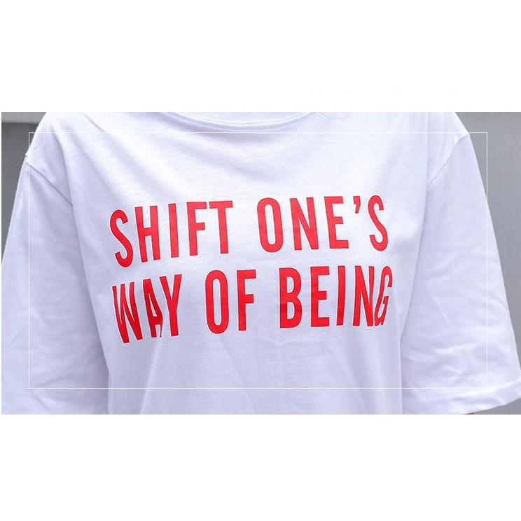Áo tay lỡ SHIFT ONE'S WAY OF BEING trước ngực dáng rộng unisex