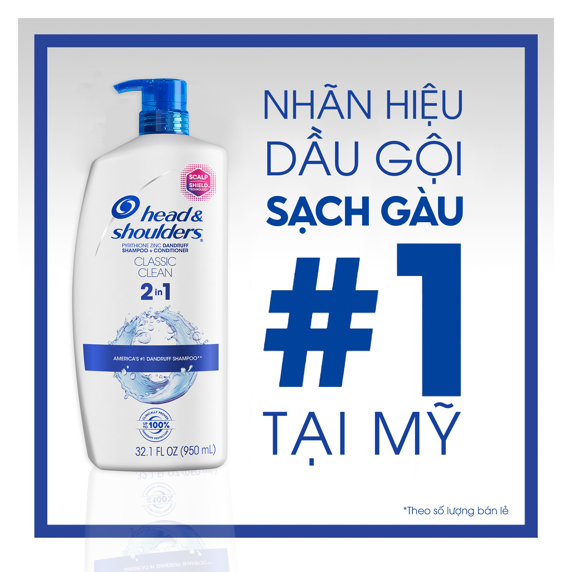 Dầu Gội Xả HEAD &amp; SHOULDERS Shampoo &amp; Conditioner 2IN1 950ml/930ml