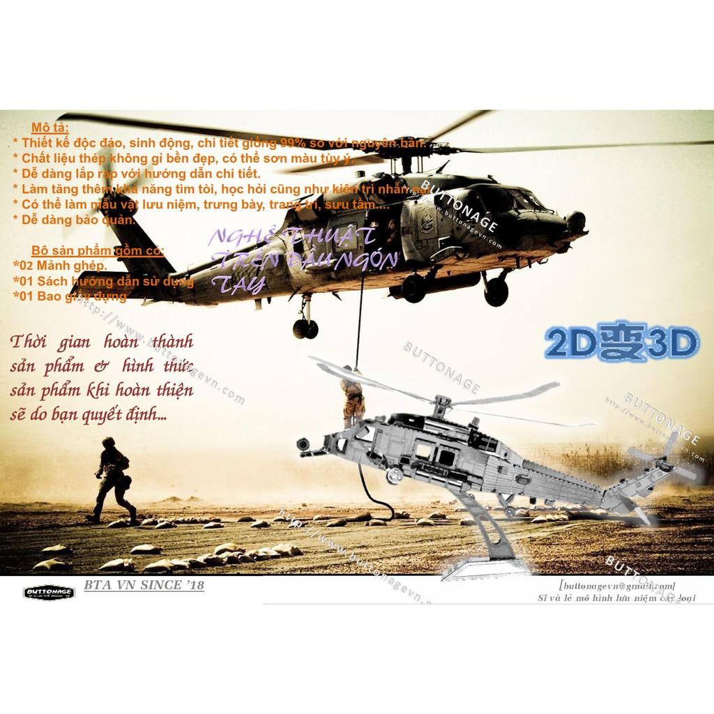 Mô Hình Lắp Ráp 3d Trực Thăng Tuần Duyên UH-60 - Black Hawk