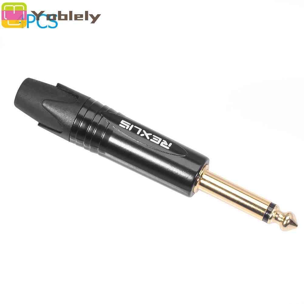 Set 4 Jack Cắm Kết Nối 6.35mm Cho Loa / Guitar / Microphone