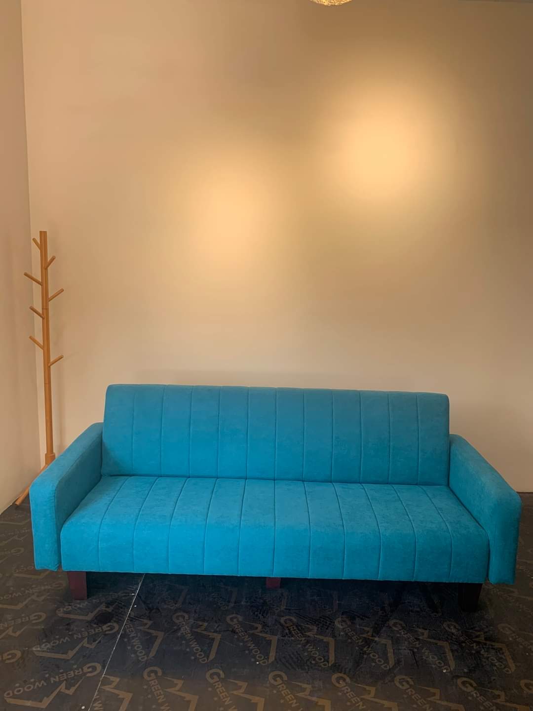 Sofa giường Juno sofa vải nhung ngang 1m8 màu xanh