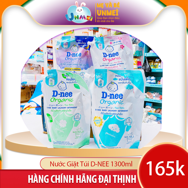 Nước giặt D-Nee 1300ml Túi Tiết Kiệm, Chính Hãng Đại Thịnh An Toàn,  Dành Cho Bé