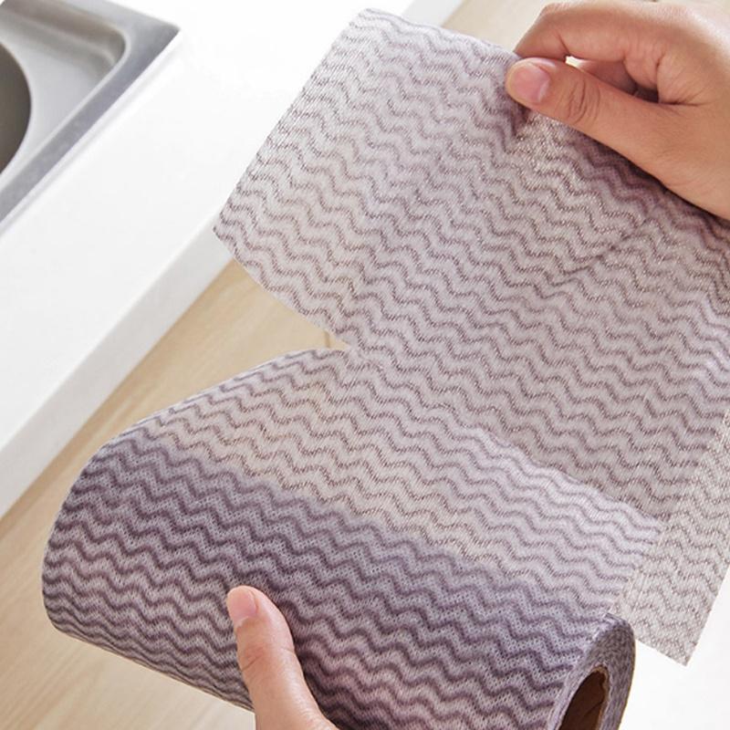 Cuộn 50 khăn lau bếp đa năng vải không dệt tiện dụng