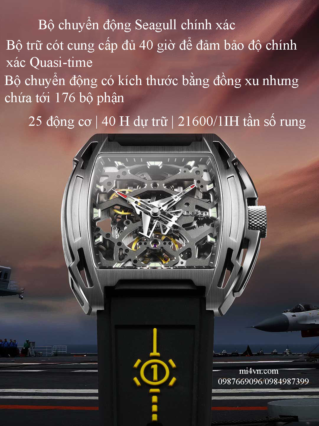 Đồng hồ cơ dành cho Nam Xiaomi Ciga Z Aircraft Carrier Z061-IPTI-W5BU/BK