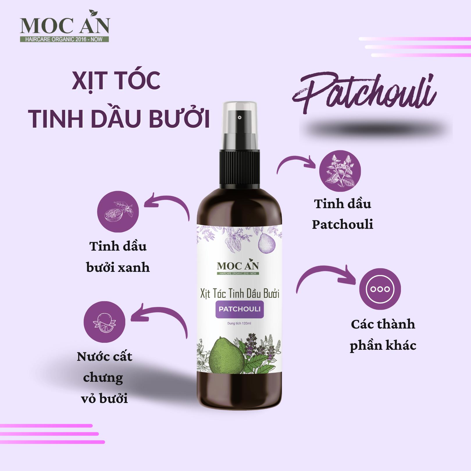 Xịt Tinh Dầu Hoắc Hương 120ml Dưỡng Tóc Mộc Ân Haircare