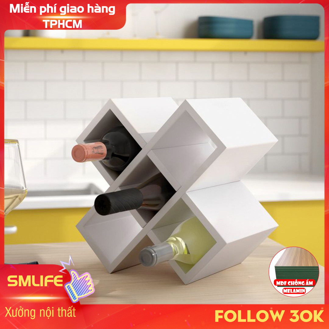 Tủ để rượu nhỏ gọn tiết kiệm diện tích SMLIFE Akanes
