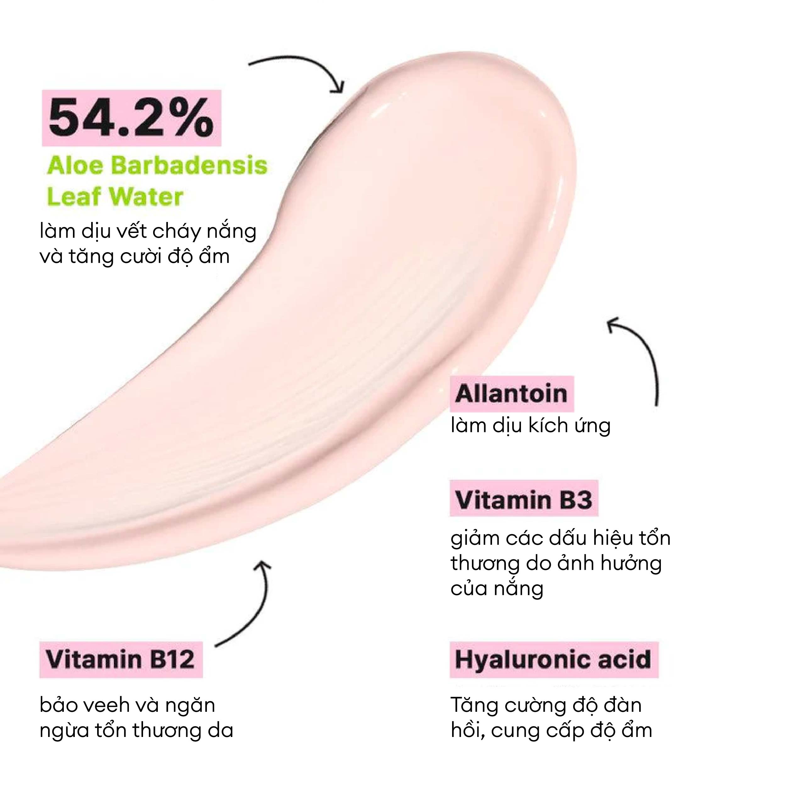 Kem chống nắng nâng tông tự nhiên Aloe 54.2 Aqua Tone-up Sunscreen SPF50+ PA++++