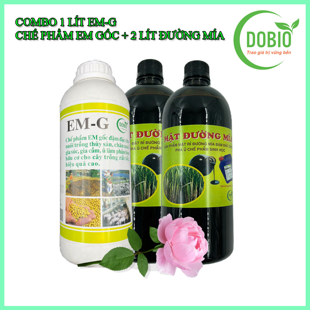 COMBO 1 LÍT EM-G CHẾ PHẨM EM GỐC + 2 LÍT ĐƯỜNG MÍA