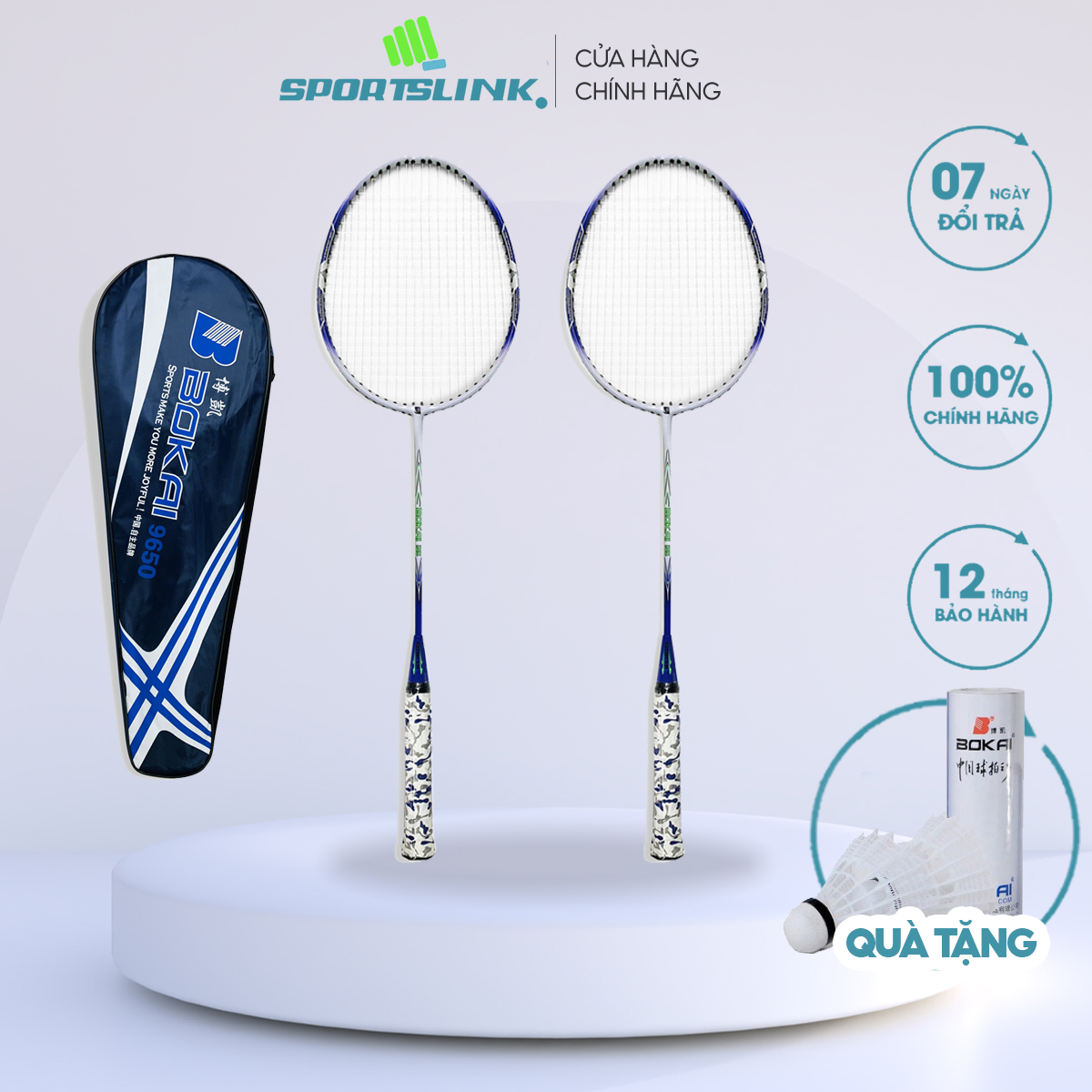 Cặp Vợt Cầu Lông Dây Cước Sportslink Bokai Bk - 135