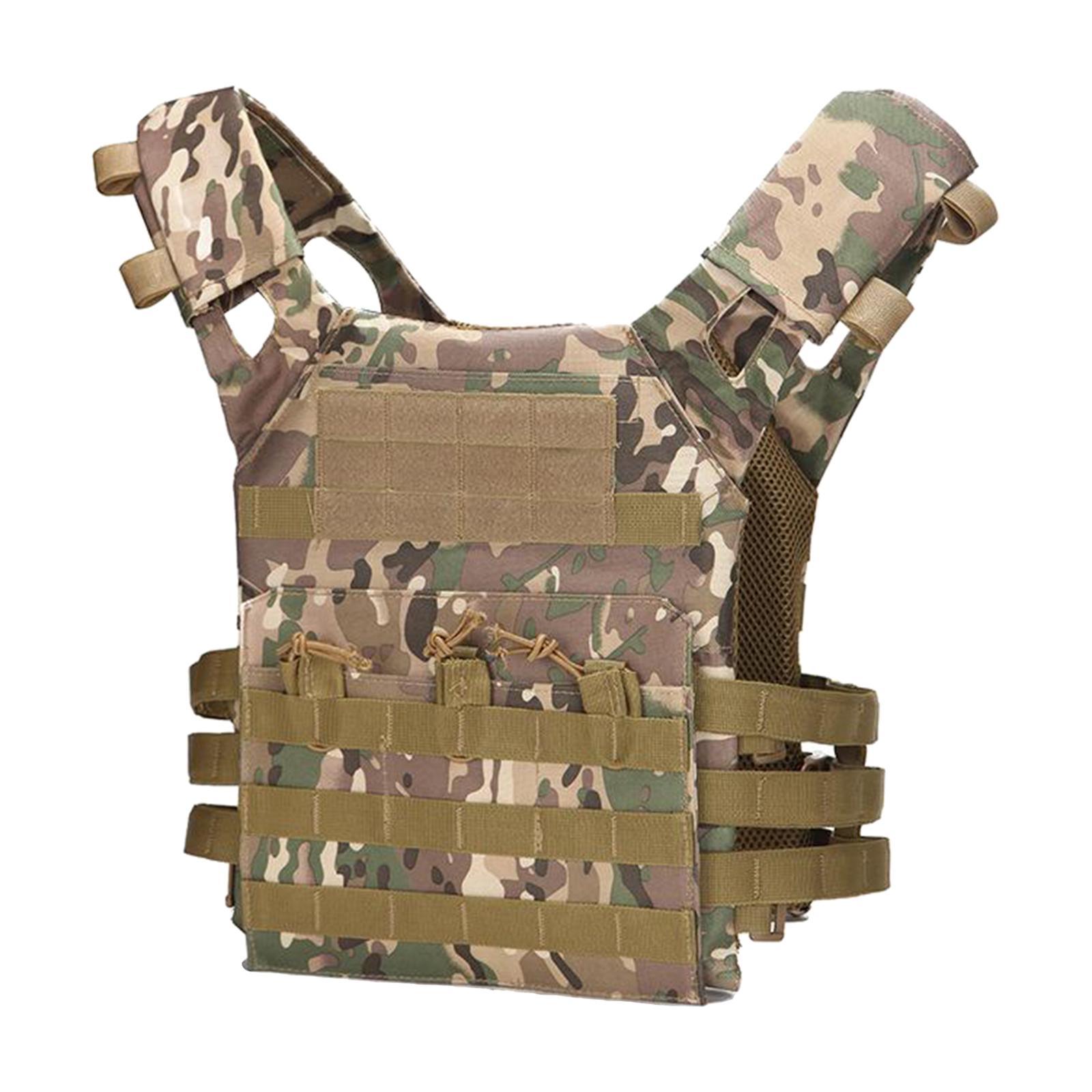 1Pc Mens Gaming Vest Multiple Pouches Training Vest Black