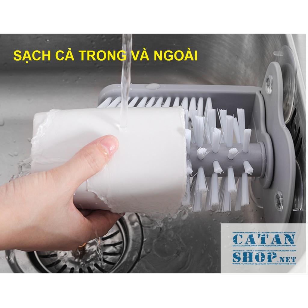 Dụng cụ cọ rửa ly Nhật Bản tiện lợi,dụng cụ nhà bếp thông minh rửa cốc chén 2 mặt cùng lúc. Dụng cụ gia dụng GD169-CoRLy