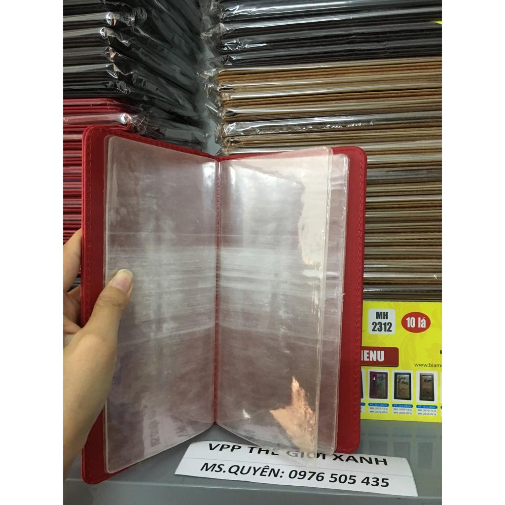 Bìa menu da may gỗ cao cấp 10 lá 2312