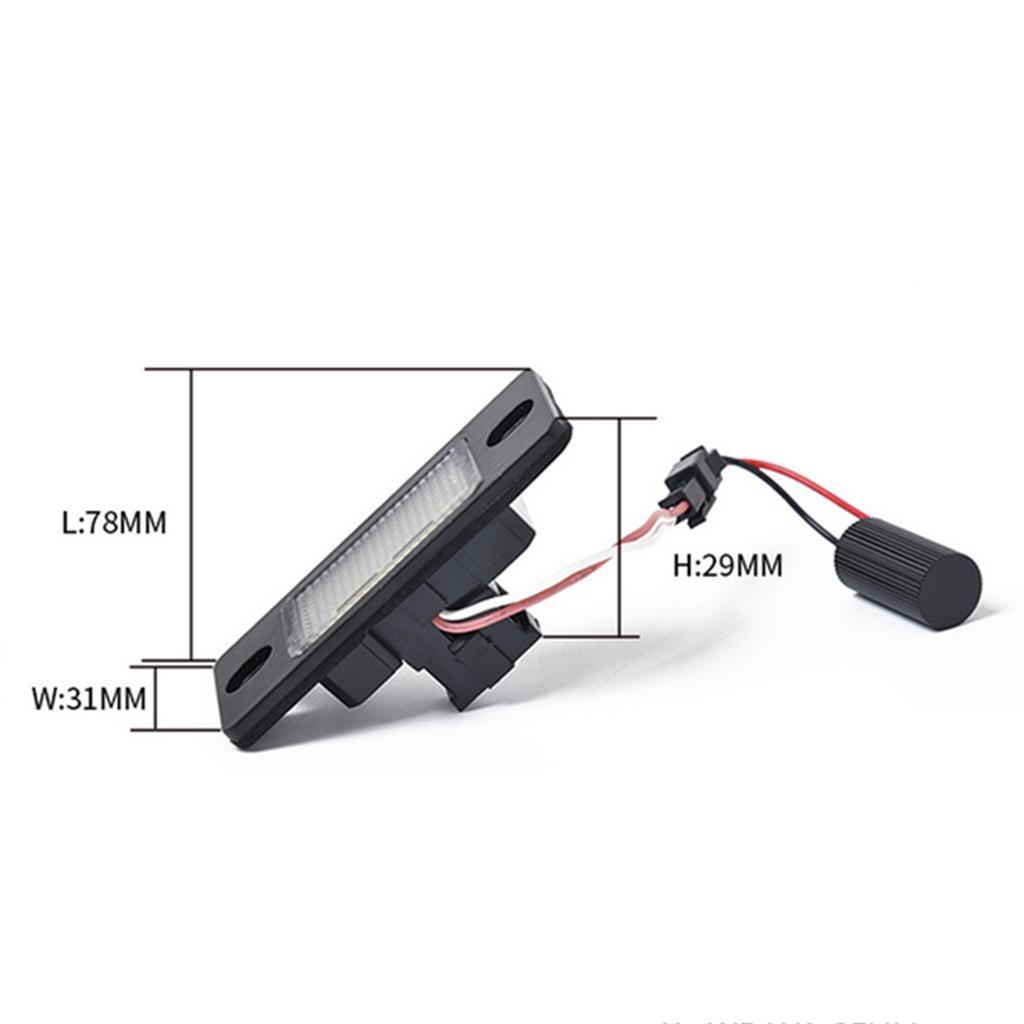 Black License Plate Lamp and License Replacement Frame Fit For Porsche