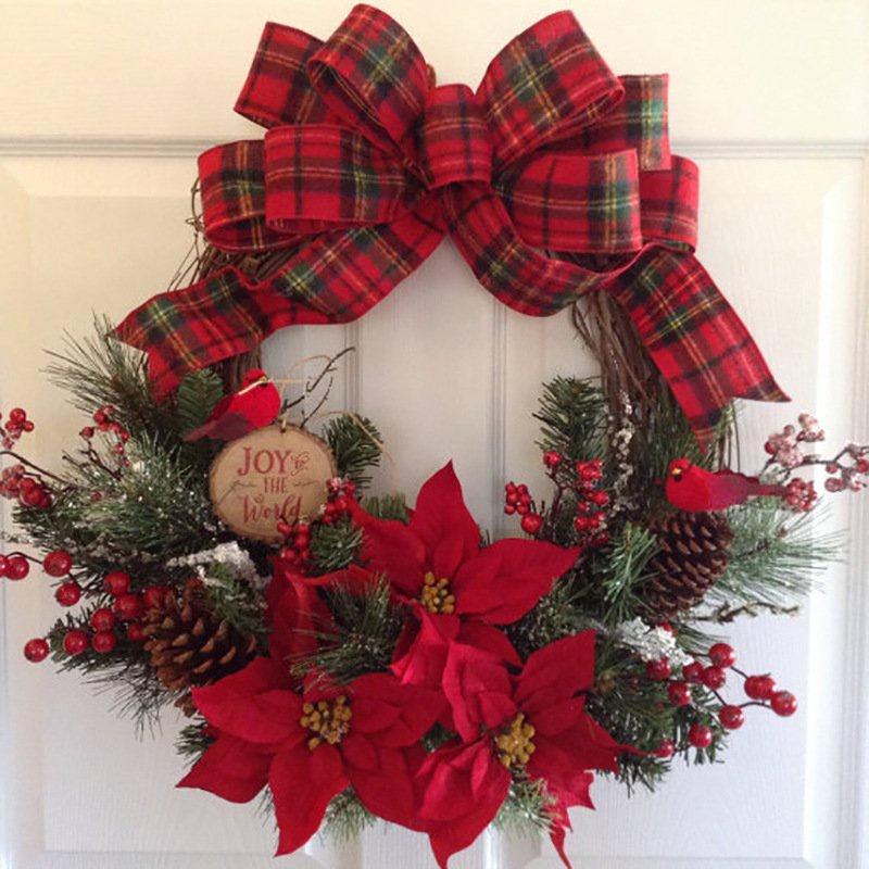 Vòng nguyệt quế Noel giáng sinh Handmade trang trí dịp lễ NOEL mang lại may mắn