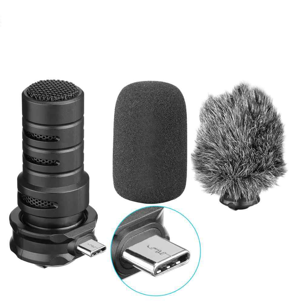 Microphone Thu Âm Chuyên Nghiệp , Dành Cho Smartphone Android - Type C BY-DM100 (FB303) AnZ - Tặng kèm bông lọc thường và bông lọc chắn gió