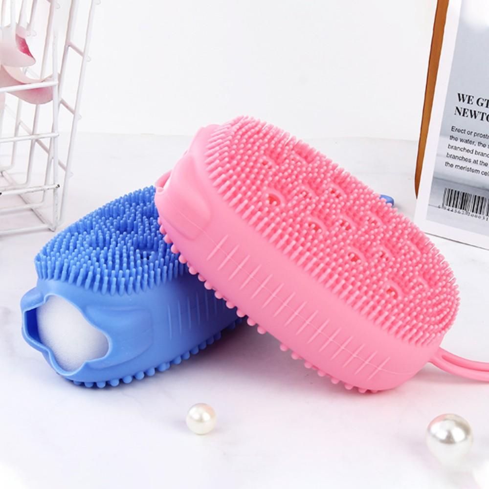 Bông tắm silicon tạo bọt nhanh làm sạch sâu, bông tắm 2 mặt tẩy tế bào chết và massage cơ thể hiệu quả