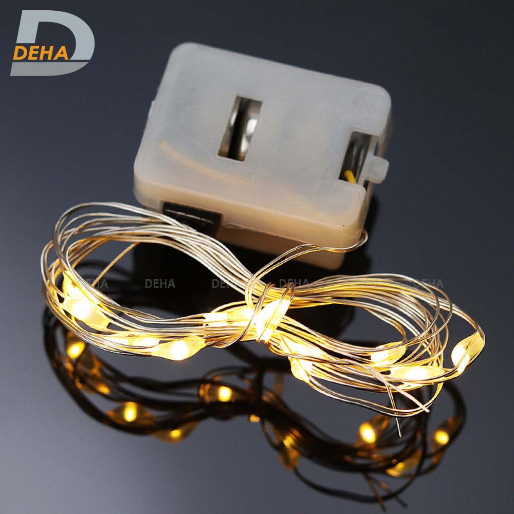 Dây đèn led đom đóm trang trí decor phòng, du lịch cắm trại, fairy light cao cấp (tùy chọn loại nguồn cấp, chiều dài dây và màu sắc)