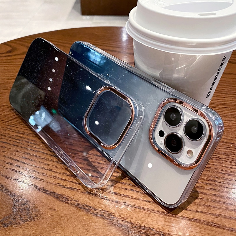 Ốp lưng chống sốc cho iPhone 14 Pro / 14 Pro Max / 12 Pro Max hiệu Likgus Luxury Gradient trang bị viền Camera ánh kim sang trọng , chống sốc chống va đập - Hàng nhập khẩu